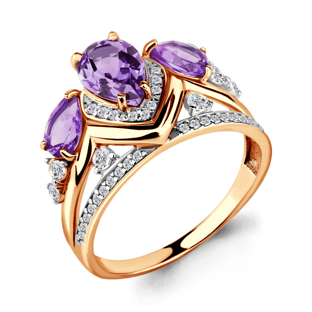 Кольцо из серебра с аметистом\фианитом Aquamarine Aquamarine 6906304А_925_з р, 6906304А_925_з
Кольцо из серебра с аметистом\фианитом Aquamarine Aquamarine 6906304А_925_з р, 6906304А_925_з