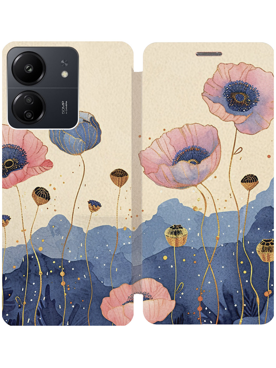 Чехол-книжка на Xiaomi Redmi 13C / Poco C65 с принтом "Восхитительные цветочки" золотой, Золотистый;бежевый;розовый;синий, 777767722
Чехол-книжка на Xiaomi Redmi 13C / Poco C65 с принтом "Восхитительные цветочки" золотой, Золотистый;бежевый;розовый;синий, 777767722