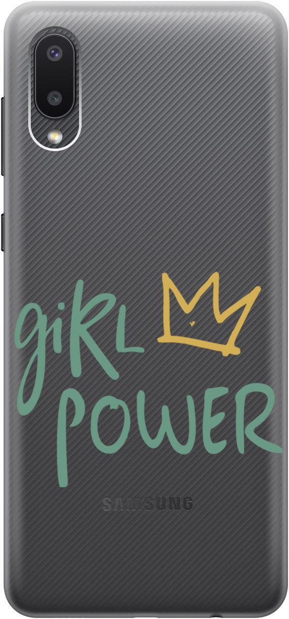Силиконовый чехол на Samsung Galaxy A02 "Girl Power!" прозрачный, Прозрачный;зеленый, 1753
Силиконовый чехол на Samsung Galaxy A02 "Girl Power!" прозрачный, Прозрачный;зеленый, 1753