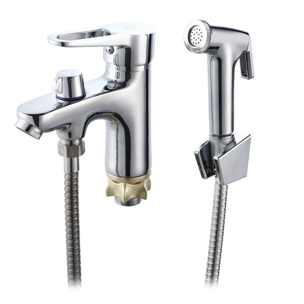 фото Смеситель для раковины, рмс, с картриджем, хром, sl141-001f-1