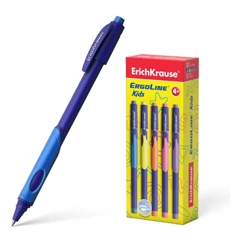 Ручка шариковая ErichKrause ErgoLine Kids Ultra Glide Technology 0,35 мм синий в ассорт
Ручка шариковая ErichKrause ErgoLine Kids Ultra Glide Technology 0,35 мм синий в ассорт