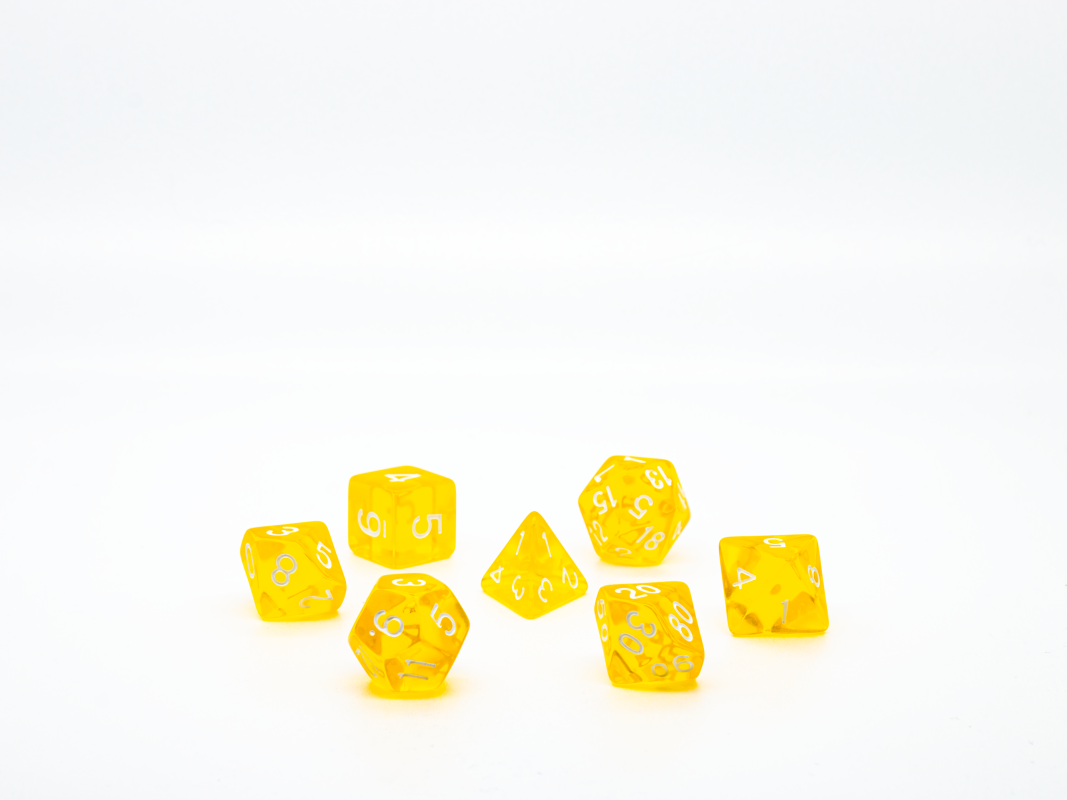 Набор кубиков для D&D, Dungeons and Dragons, ДнД, Pathfinder полупрозрачные жёлтые, Желтый
Набор кубиков для D&D, Dungeons and Dragons, ДнД, Pathfinder полупрозрачные жёлтые, Желтый