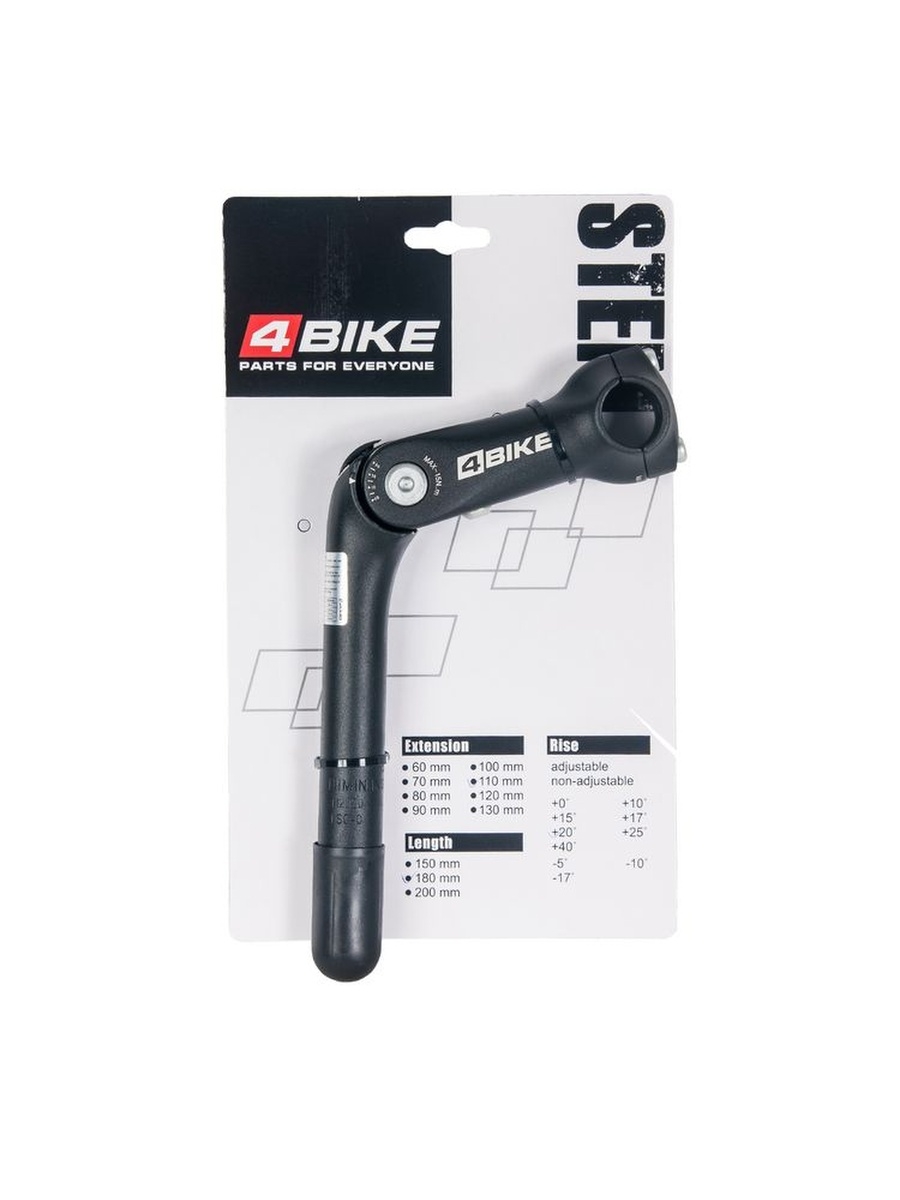 Вынос руля "4BIKE", MTS-C331, L:110мм*180, R:-10+50, QUILL DIAMTER:25.4мм, D:31.8мм, Черный
Вынос руля "4BIKE", MTS-C331, L:110мм*180, R:-10+50, QUILL DIAMTER:25.4мм, D:31.8мм, Черный