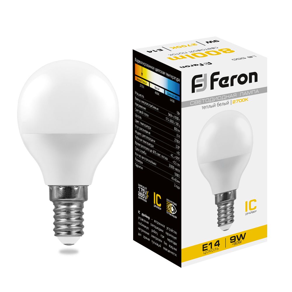 Лампочка светодиодная FERON LB-550, 9Вт E14 230V белый теплый, упаковка 10 шт., 25801, LB-550
Лампочка светодиодная FERON LB-550, 9Вт E14 230V белый теплый, упаковка 10 шт., 25801, LB-550