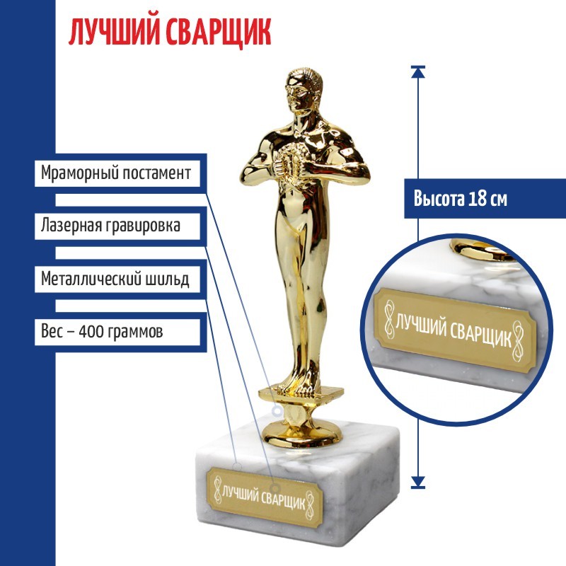 Статуэтка Лучший сварщик 18 см 34138, Золотистый, d108GSF10056-luchy-svarshchik
Статуэтка Лучший сварщик 18 см 34138, Золотистый, d108GSF10056-luchy-svarshchik