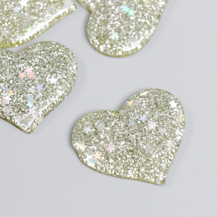 Декор для творчества Арт Узор пластик Блестящее сердечко золото 3,1х3,7 см, 10шт., Золотистый 
Декор для творчества Арт Узор пластик Блестящее сердечко золото 3,1х3,7 см, 10шт., Золотистый