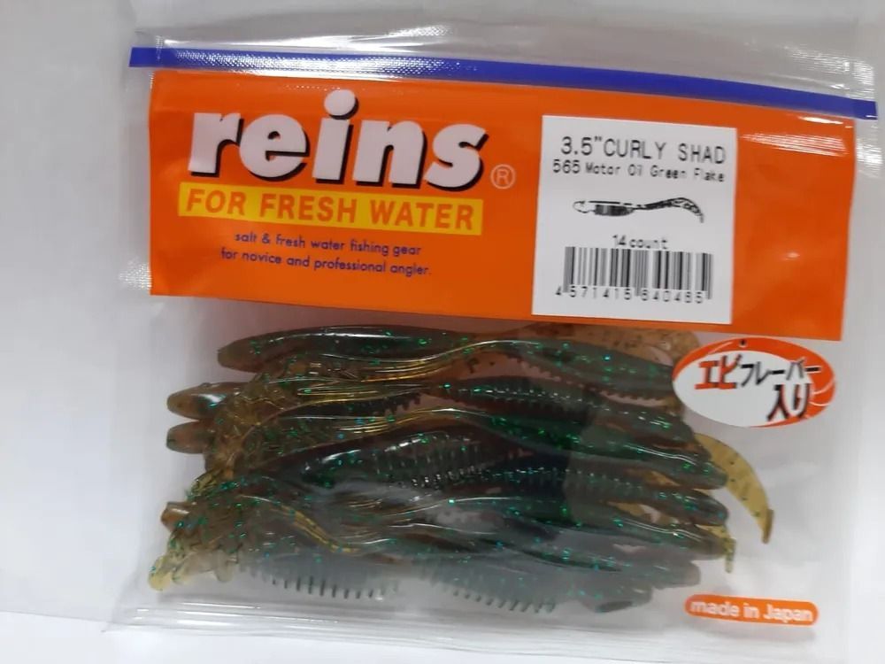 Силиконовая приманка REINS CURLY SHAD 3.5" Цв. 565-Motor Oil Green Flake, CURLY SHAD 3.5" Цв. 565-Motor Oil Green Flake
Силиконовая приманка REINS CURLY SHAD 3.5" Цв. 565-Motor Oil Green Flake, CURLY SHAD 3.5" Цв. 565-Motor Oil Green Flake