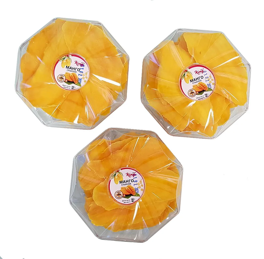 фото Манго натуральное сушеное king. подарочный набор из 3 баночек по 150г. king nafoods group