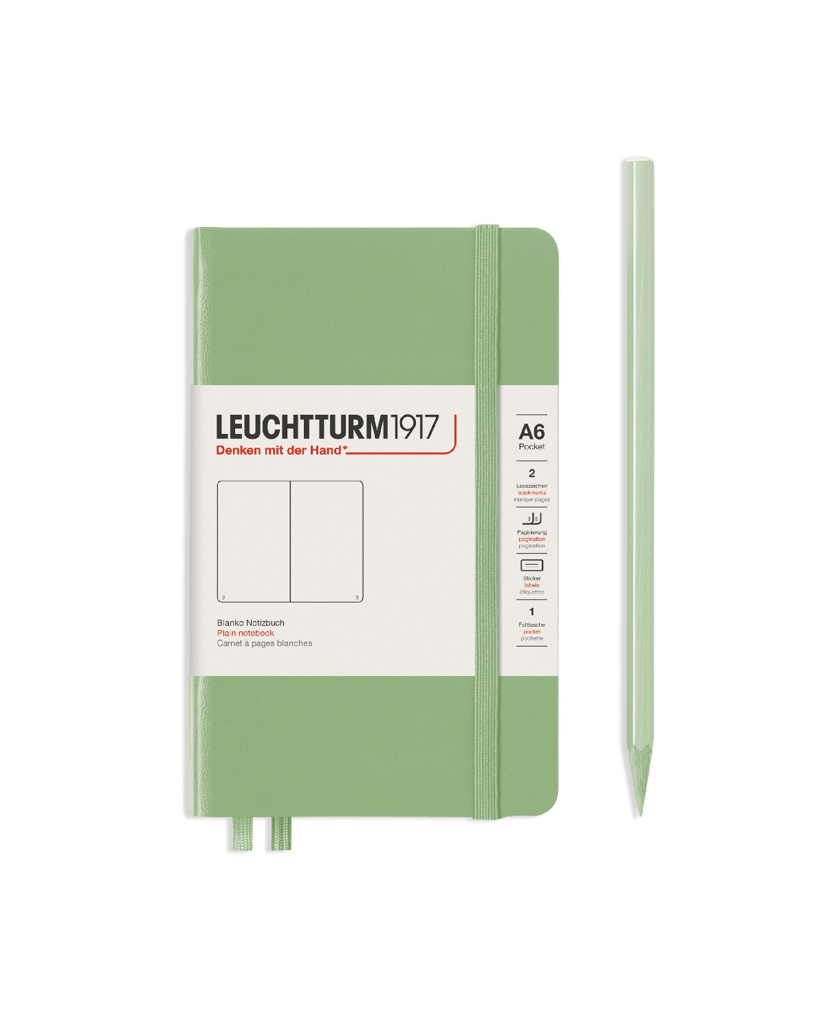 Блокнот Leuchtturm A6 нелинованный 93 листа пастельный зеленый твердая обложка, Hardcover Pocket
Блокнот Leuchtturm A6 нелинованный 93 листа пастельный зеленый твердая обложка, Hardcover Pocket