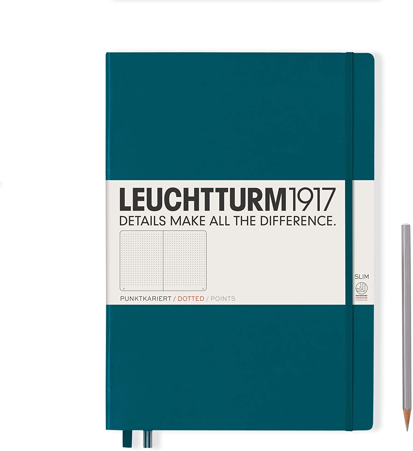 Блокнот Leuchtturm Master Slim A4+ (в точку) 61 лист тихоокеанский зеленый твердая обложка, Hardcover Master Slim
Блокнот Leuchtturm Master Slim A4+ (в точку) 61 лист тихоокеанский зеленый твердая обложка, Hardcover Master Slim