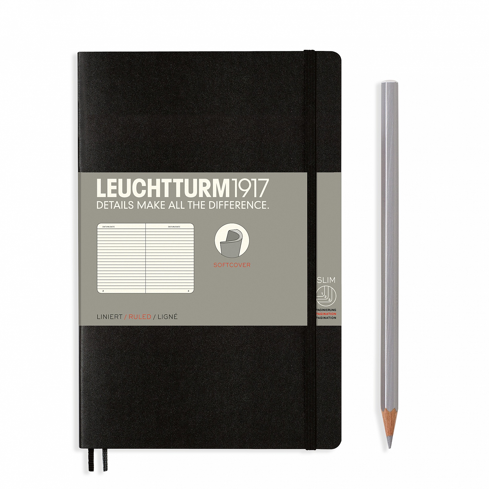 Блокнот Leuchtturm Paperback В6+ (в линейку) 61 лист черный мягкая обложка, Softcover Paperback
Блокнот Leuchtturm Paperback В6+ (в линейку) 61 лист черный мягкая обложка, Softcover Paperback