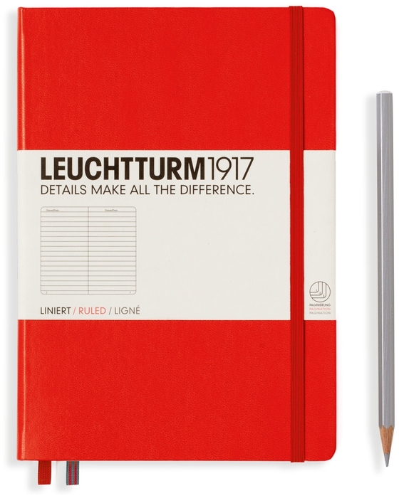 Блокнот Leuchtturm A5 (в линейку) 125 листов красный твердая обложка, Hardcover Medium
Блокнот Leuchtturm A5 (в линейку) 125 листов красный твердая обложка, Hardcover Medium