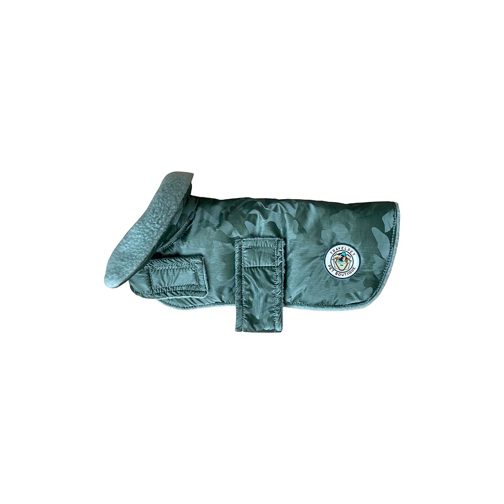 фото Попона для собак travelpet теплая цвет камуфляж зеленый, размер s