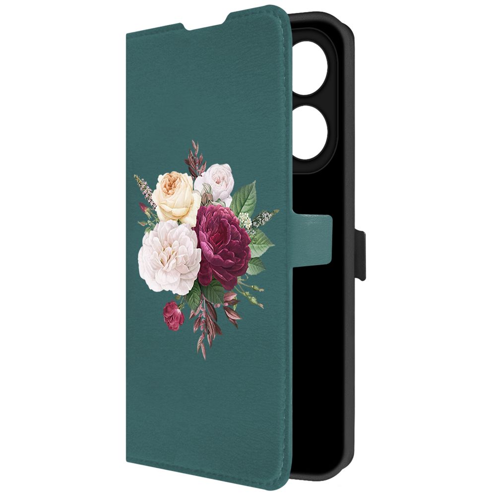 Чехол-книжка Krutoff Eco Book для TECNO Spark 20 Pro Цветочная композиция (зелёный опал), Зеленый
Чехол-книжка Krutoff Eco Book для TECNO Spark 20 Pro Цветочная композиция (зелёный опал), Зеленый