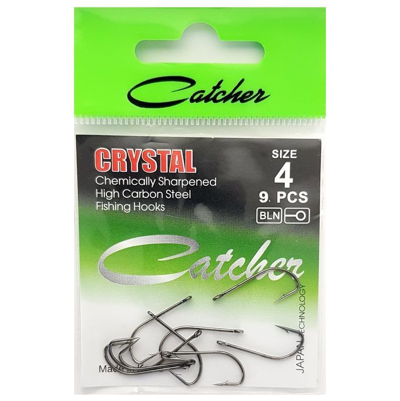 Одинарные крючки Catcher кристалл №4 BN, с колечком, прямое острие, с бородкой, Черный, CRYSTAL
Одинарные крючки Catcher кристалл №4 BN, с колечком, прямое острие, с бородкой, Черный, CRYSTAL