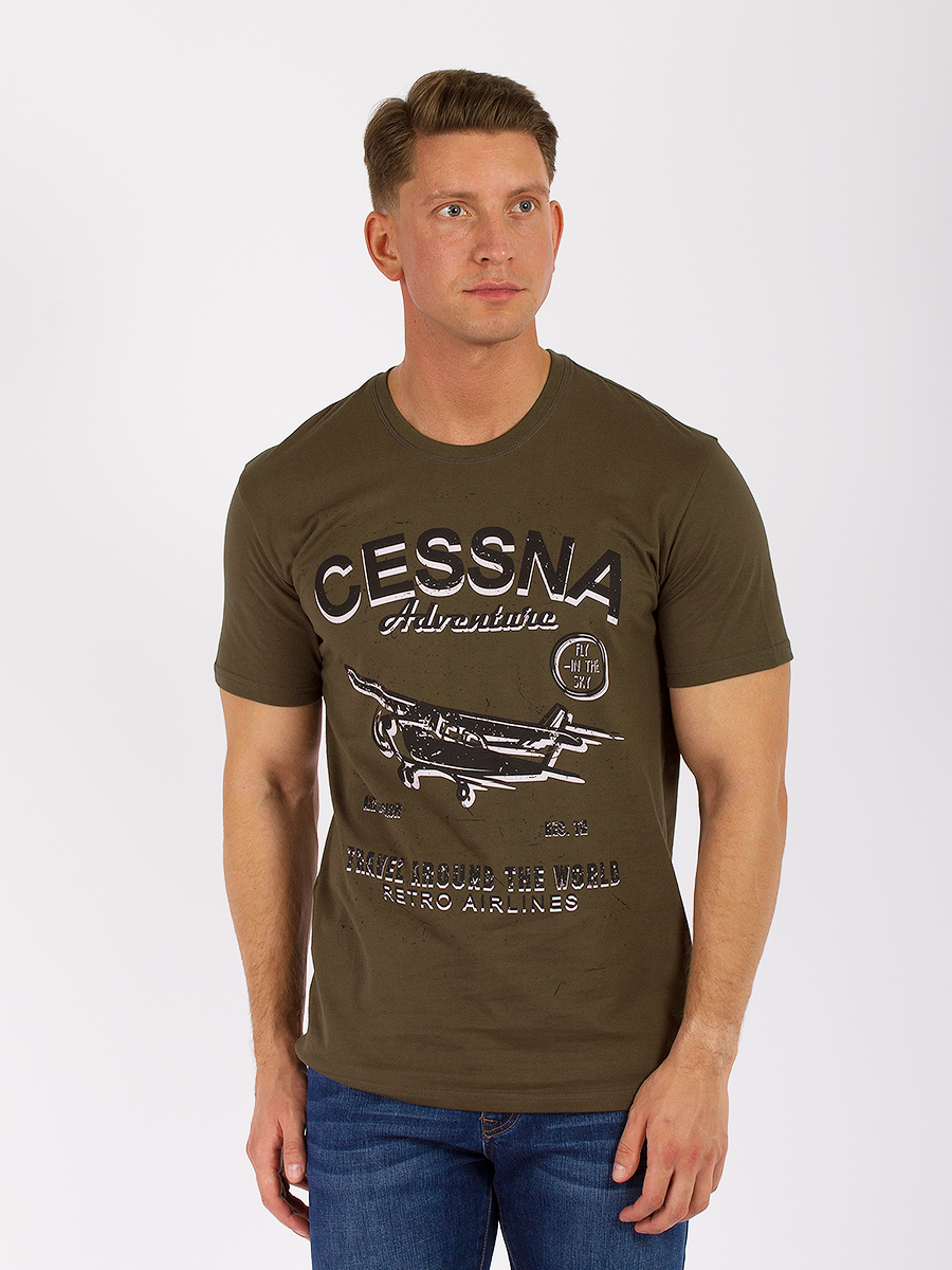 фото Футболка мужская dairos gd69301200 хаки l