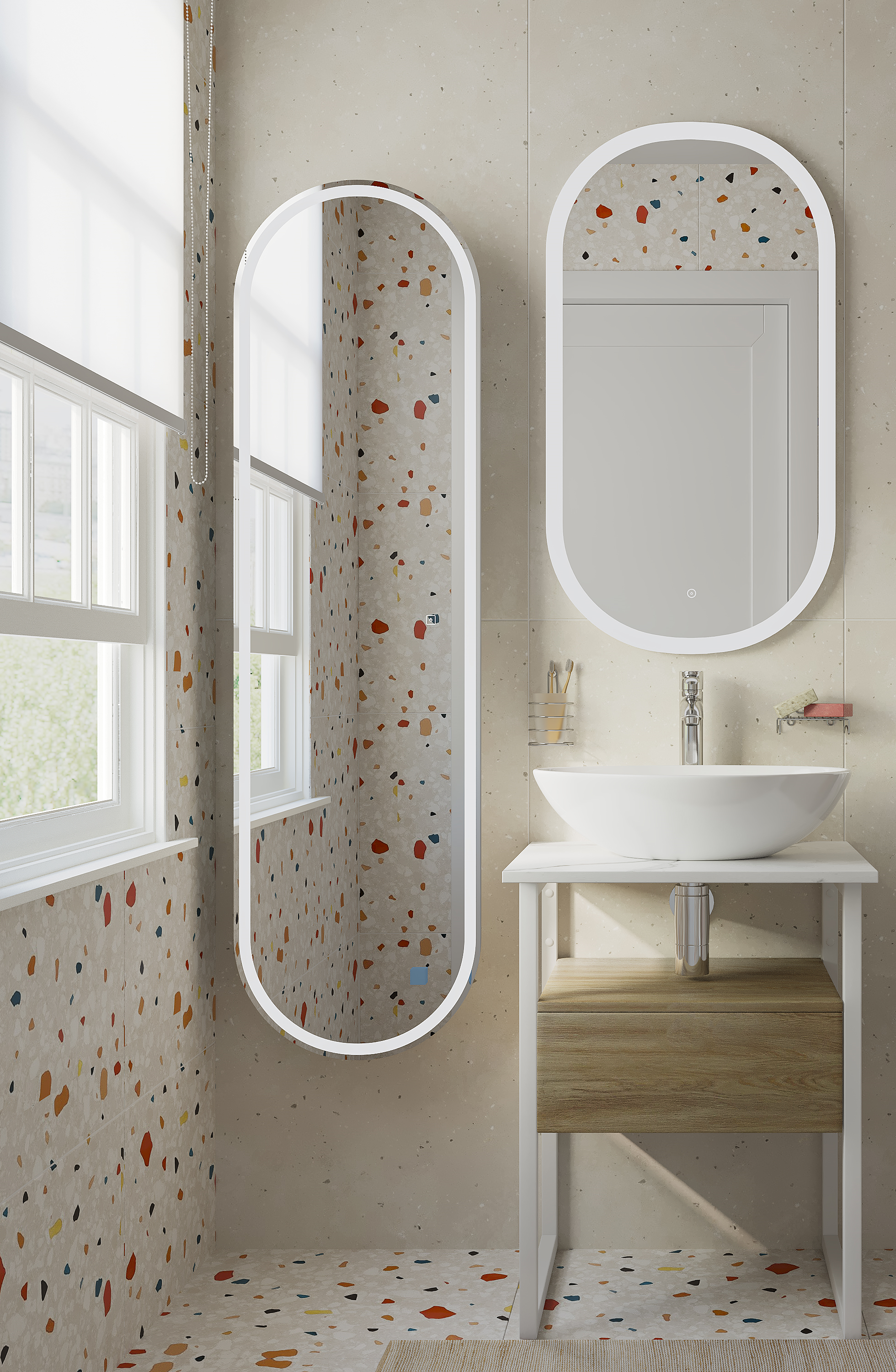 фото Мебель для ванной diwo элиста 60 светлое дерево с раковиной moduo 55 leaf