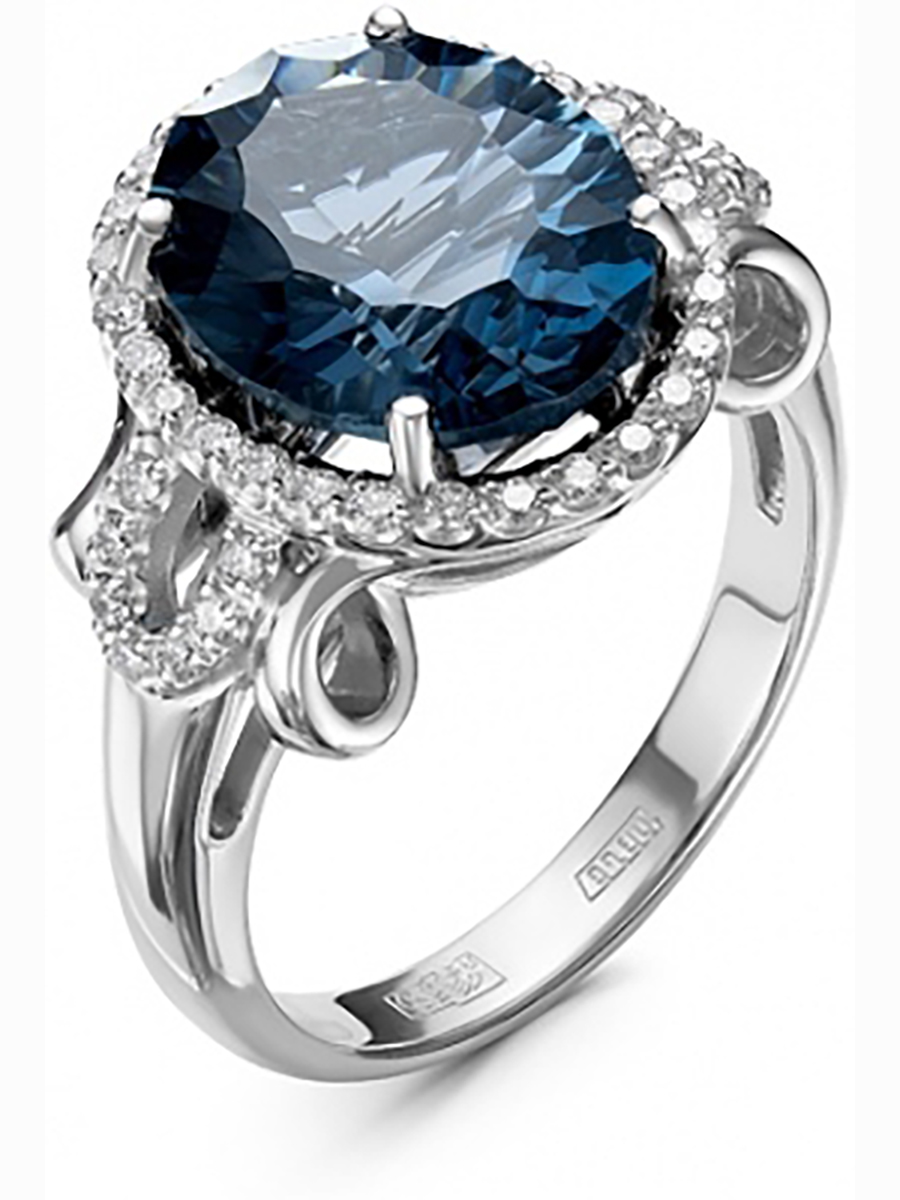 Кольцо с топазом и бриллиантами из белого золота Бриллианты Костромы 01-1132/5 17,5, 01-1132/5
Кольцо с топазом и бриллиантами из белого золота Бриллианты Костромы 01-1132/5 17,5, 01-1132/5