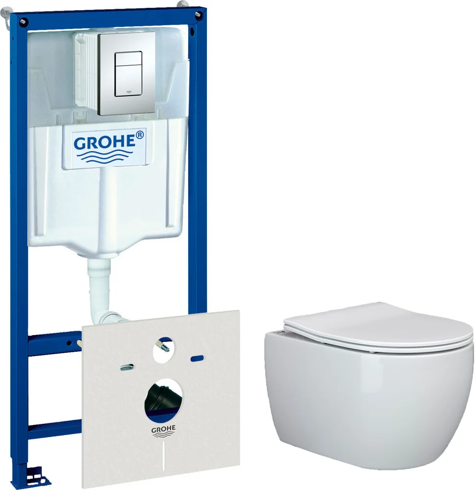 Комплект Унитаз подвесной Ceramica Nova Play CN3001 безободковый + Инсталляция Grohe Rapid, Play CN3001 с микролифтом, безободковый
Комплект Унитаз подвесной Ceramica Nova Play CN3001 безободковый + Инсталляция Grohe Rapid, Play CN3001 с микролифтом, безободковый
