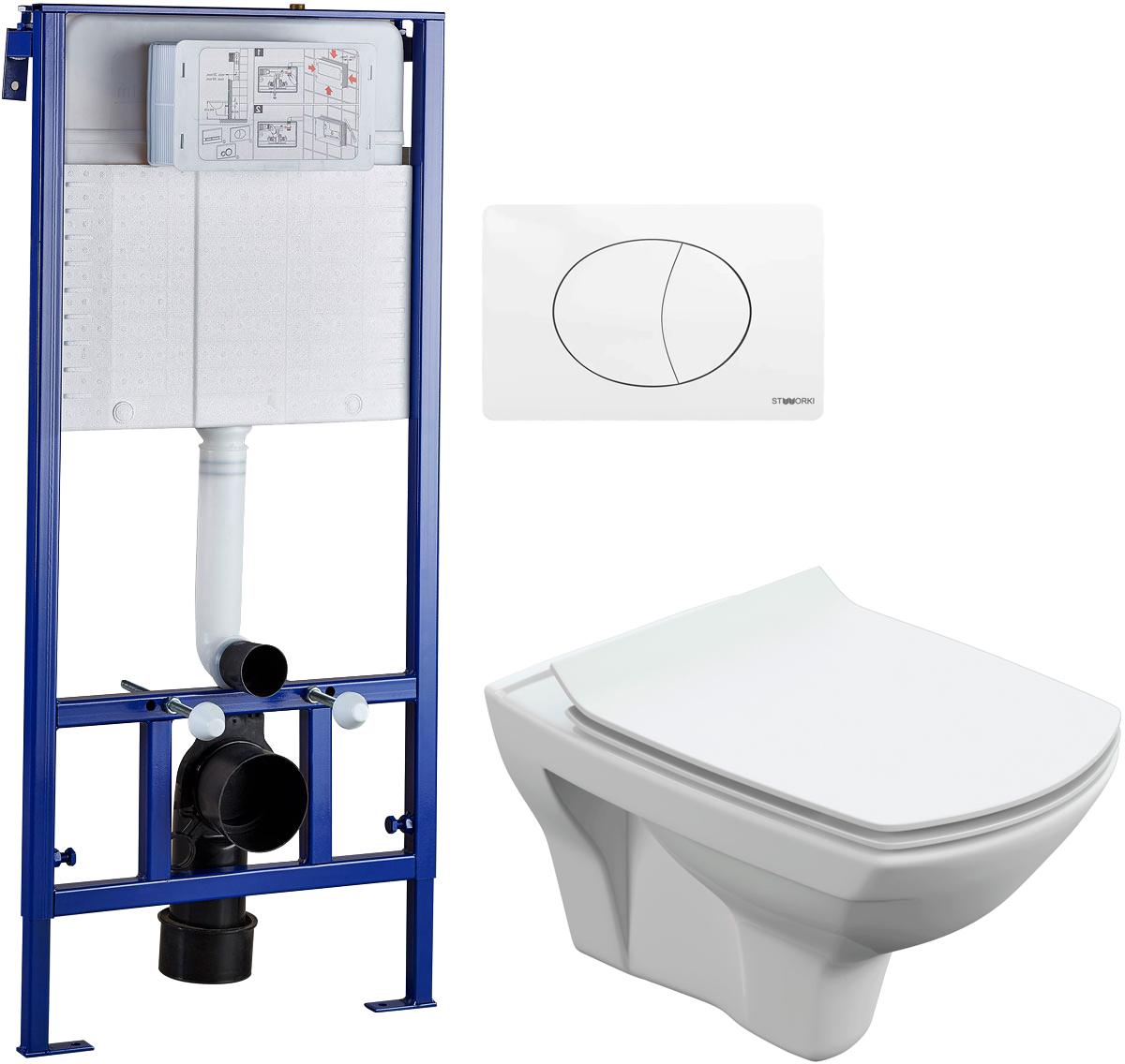 Комплект STWORKI Унитаз подвесной Cersanit Carina XL Clean On DPL EO slim + Система инстал, Carina XL Clean On DPL EO slim+510162+кнопка
Комплект STWORKI Унитаз подвесной Cersanit Carina XL Clean On DPL EO slim + Система инстал, Carina XL Clean On DPL EO slim+510162+кнопка