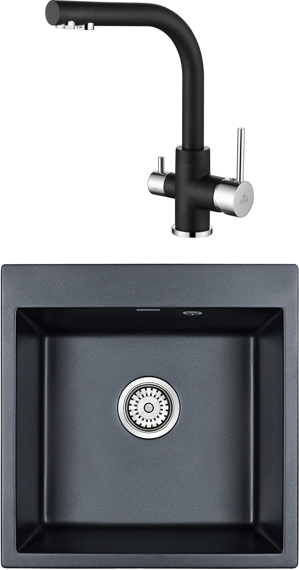 Комплект Paulmark Praktisch PM105152-BLM черный металлик + Смеситель Paulmark Essen Es2130, Praktisch PM105152-BLM черный металлик + Смеситель Paulmark Essen Es213011-418 для кухонной мойки, черный металлик
Комплект Paulmark Praktisch PM105152-BLM черный металлик + Смеситель Paulmark Essen Es2130, Praktisch PM105152-BLM черный металлик + Смеситель Paulmark Essen Es213011-418 для кухонной мойки, черный металлик