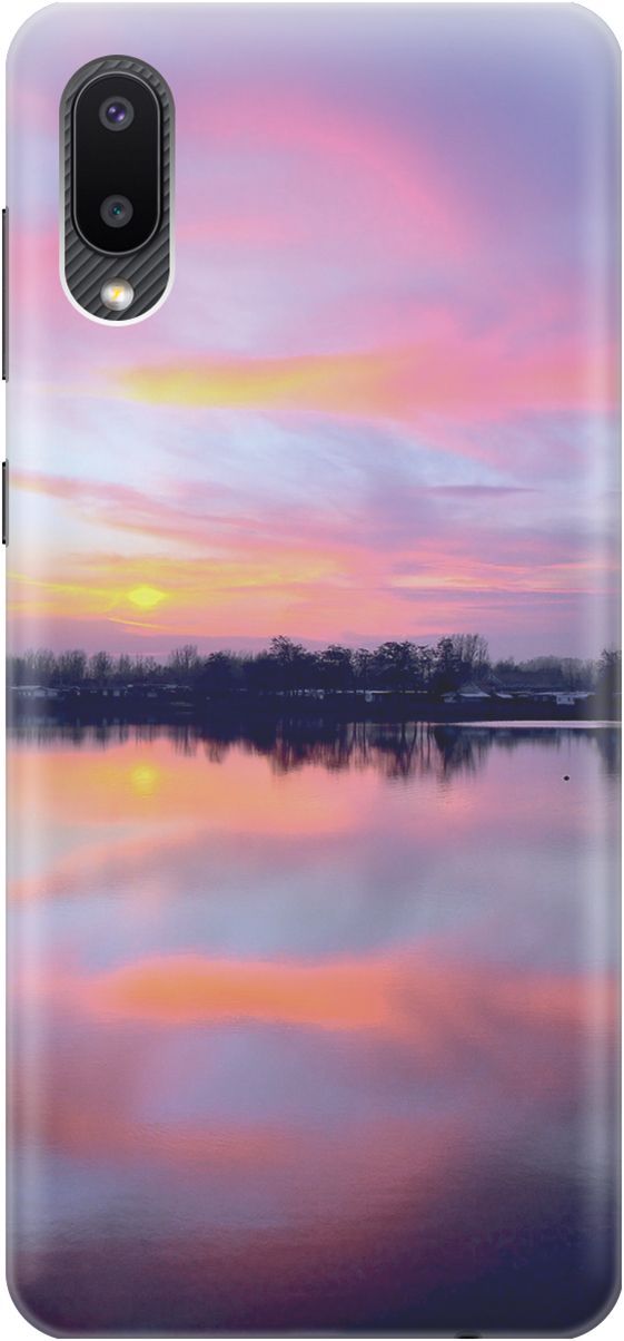 Силиконовый чехол на Samsung Galaxy A02 "Зарево над рекой", Голубой;фиолетовый, 2285
Силиконовый чехол на Samsung Galaxy A02 "Зарево над рекой", Голубой;фиолетовый, 2285