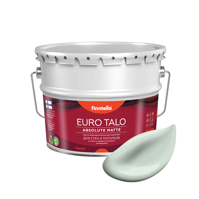 Краска EURO TALO, цвет VETTА, 9л, Зеленый, экстраматовая EURO TALO FlatMatte для гостиной и спальни
Краска EURO TALO, цвет VETTА, 9л, Зеленый, экстраматовая EURO TALO FlatMatte для гостиной и спальни
