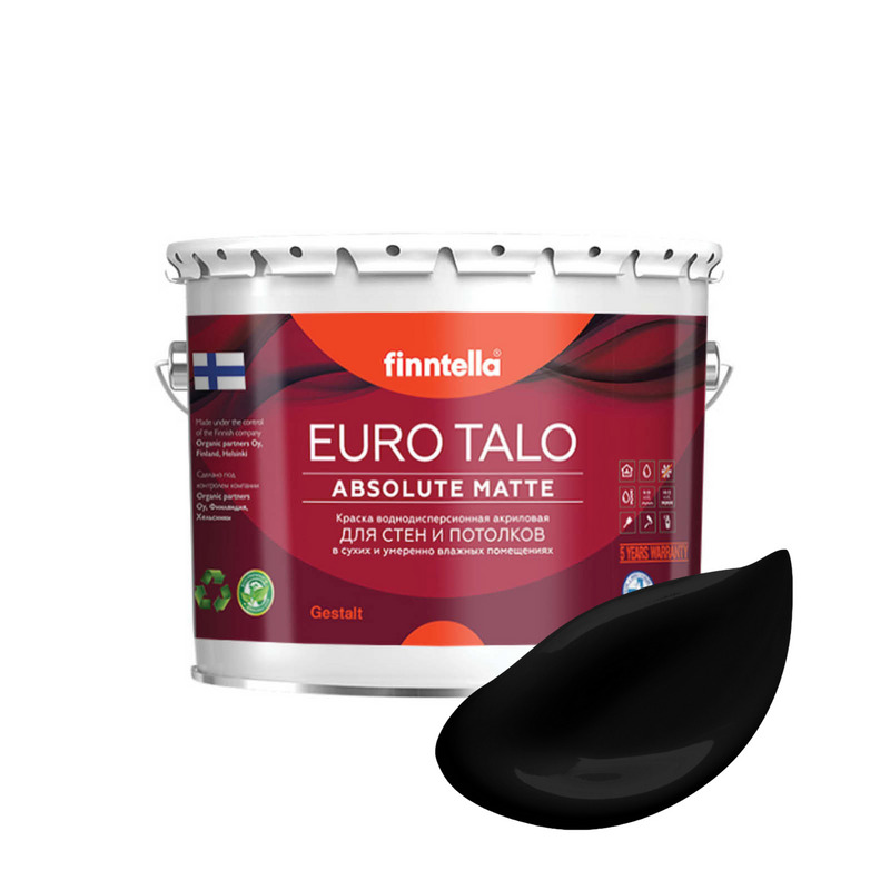 Краска EURO TALO, MUSTA бирюзовый, 2,7л, Черный, экстраматовая EURO TALO FlatMatte для гостиной и спальни
Краска EURO TALO, MUSTA бирюзовый, 2,7л, Черный, экстраматовая EURO TALO FlatMatte для гостиной и спальни