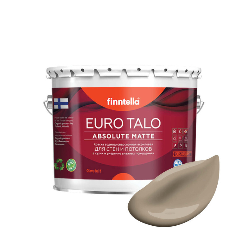 Краска EURO TALO, цвет PEHMEА, 2,7л, Бежевый, экстраматовая EURO TALO FlatMatte для гостиной и спальни
Краска EURO TALO, цвет PEHMEА, 2,7л, Бежевый, экстраматовая EURO TALO FlatMatte для гостиной и спальни