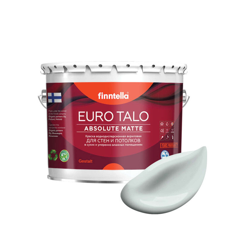 Краска EURO TALO, цвет ISLANTI, 2,7л, Серый, экстраматовая EURO TALO FlatMatte для гостиной и спальни
Краска EURO TALO, цвет ISLANTI, 2,7л, Серый, экстраматовая EURO TALO FlatMatte для гостиной и спальни