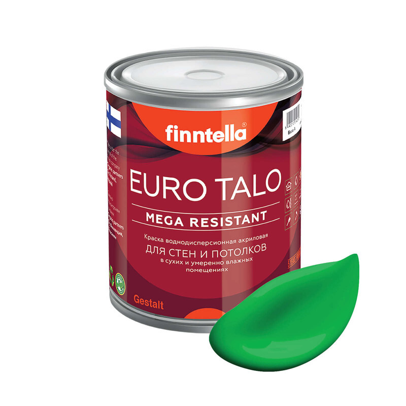 Краска EURO TALO, NIITTY луговой зеленый, 0,9л, экстраматовая EURO TALO FlatMatte для гостиной и спальни
Краска EURO TALO, NIITTY луговой зеленый, 0,9л, экстраматовая EURO TALO FlatMatte для гостиной и спальни