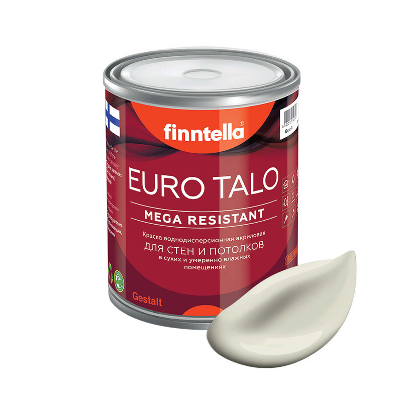 Краска EURO TALO, цвет ALBIINO, 0,9л, Бежевый, экстраматовая EURO TALO FlatMatte для гостиной и спальни
Краска EURO TALO, цвет ALBIINO, 0,9л, Бежевый, экстраматовая EURO TALO FlatMatte для гостиной и спальни