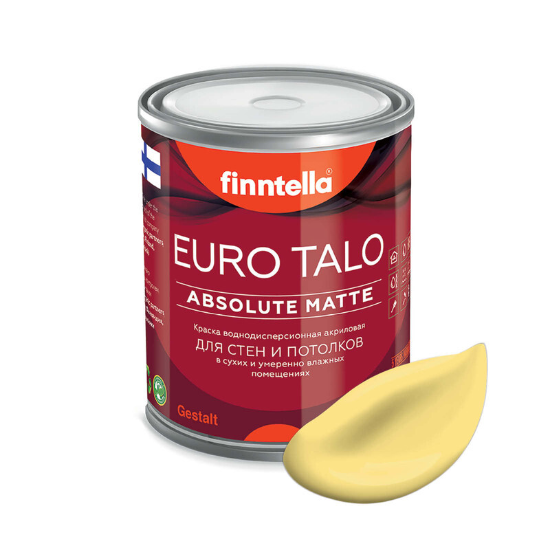 Краска EURO TALO, AURINKO палевый, 0,9л, Желтый, экстраматовая EURO TALO FlatMatte для гостиной и спальни
Краска EURO TALO, AURINKO палевый, 0,9л, Желтый, экстраматовая EURO TALO FlatMatte для гостиной и спальни