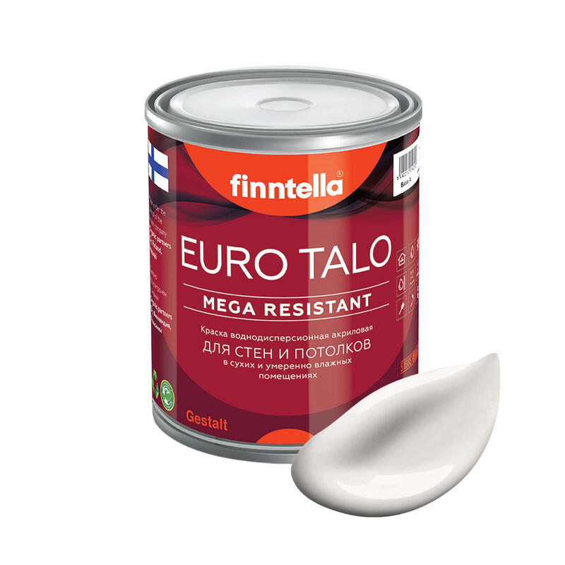 Краска EURO TALO, цвет MAITO, 0,9л, Белый, экстраматовая EURO TALO FlatMatte для гостиной и спальни
Краска EURO TALO, цвет MAITO, 0,9л, Белый, экстраматовая EURO TALO FlatMatte для гостиной и спальни
