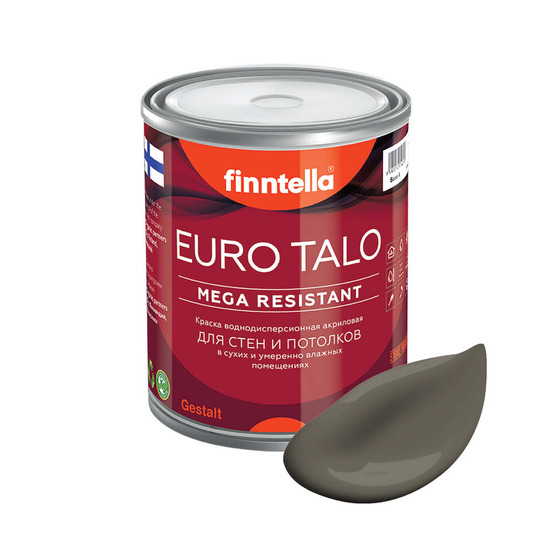Краска EURO TALO, цвет MUTTERI, 0,9л, Коричневый, экстраматовая EURO TALO FlatMatte для гостиной и спальни
Краска EURO TALO, цвет MUTTERI, 0,9л, Коричневый, экстраматовая EURO TALO FlatMatte для гостиной и спальни