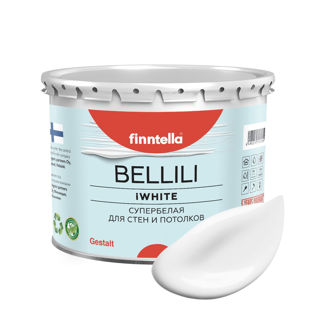 Краска BELLILI FINNTELLA с 4D глубоко-матовой белизной, Белый, BELLILI для потолка с 4D глубоко-матовой белизной
Краска BELLILI FINNTELLA с 4D глубоко-матовой белизной, Белый, BELLILI для потолка с 4D глубоко-матовой белизной