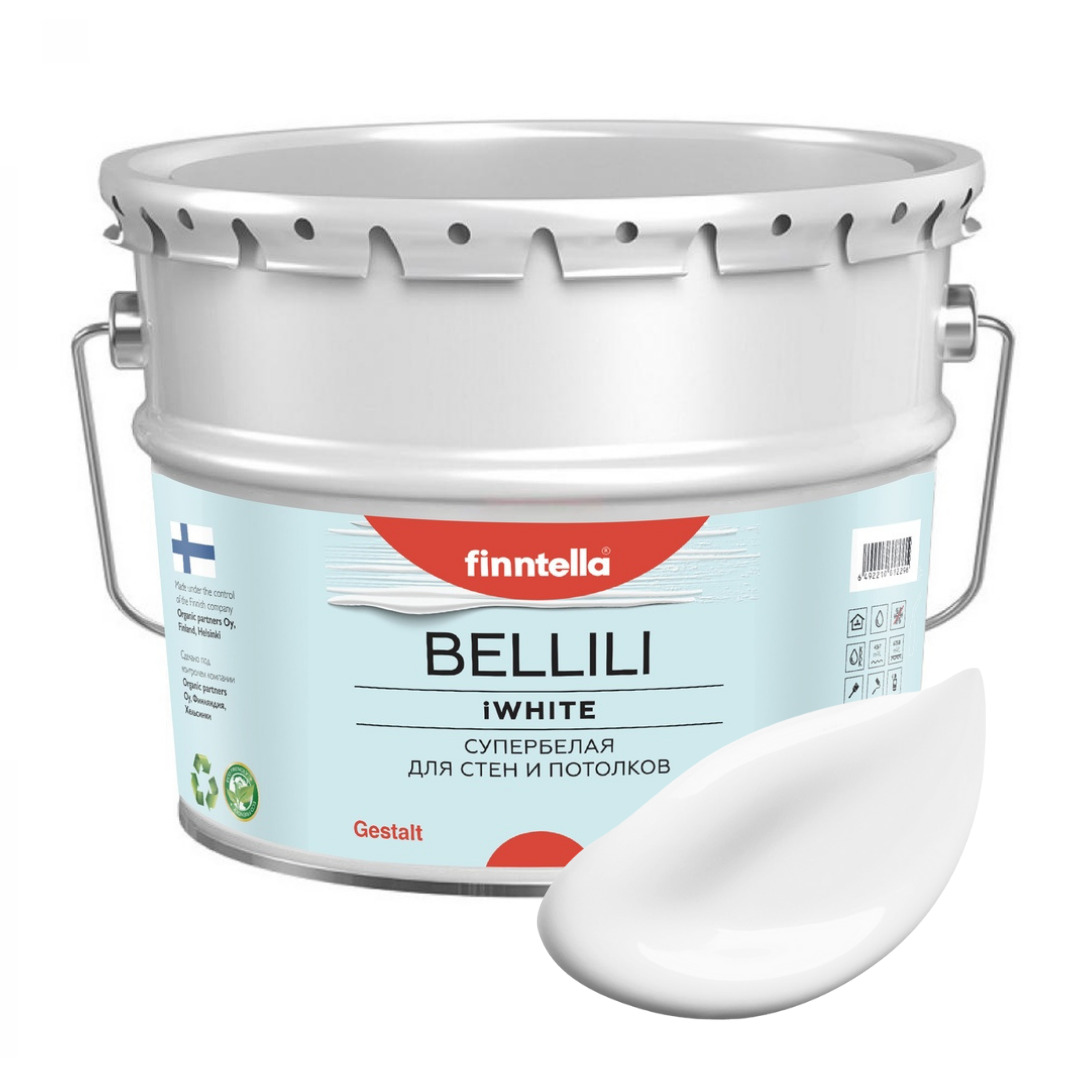 Краска BELLILI FINNTELLA с 4D глубоко-матовой белизной, Белый, BELLILI для потолка с 4D глубоко-матовой белизной
Краска BELLILI FINNTELLA с 4D глубоко-матовой белизной, Белый, BELLILI для потолка с 4D глубоко-матовой белизной