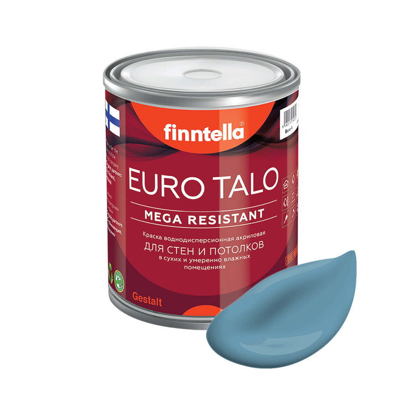 Краска EURO TALO, цвет MERI AALTO, 0,9л, Голубой, экстраматовая EURO TALO FlatMatte для гостиной и спальни
Краска EURO TALO, цвет MERI AALTO, 0,9л, Голубой, экстраматовая EURO TALO FlatMatte для гостиной и спальни
