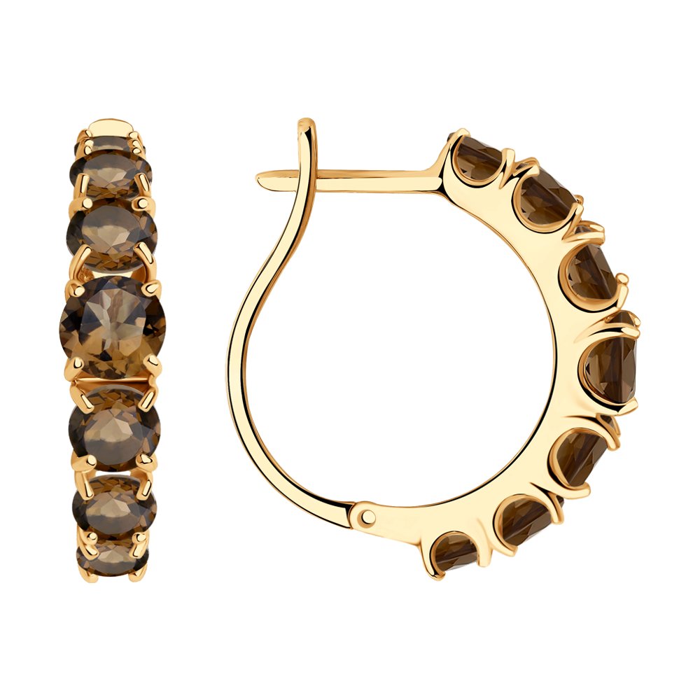 Серьги из красного золота SOKOLOV 727287, раухтопаз, 727287
Серьги из красного золота SOKOLOV 727287, раухтопаз, 727287