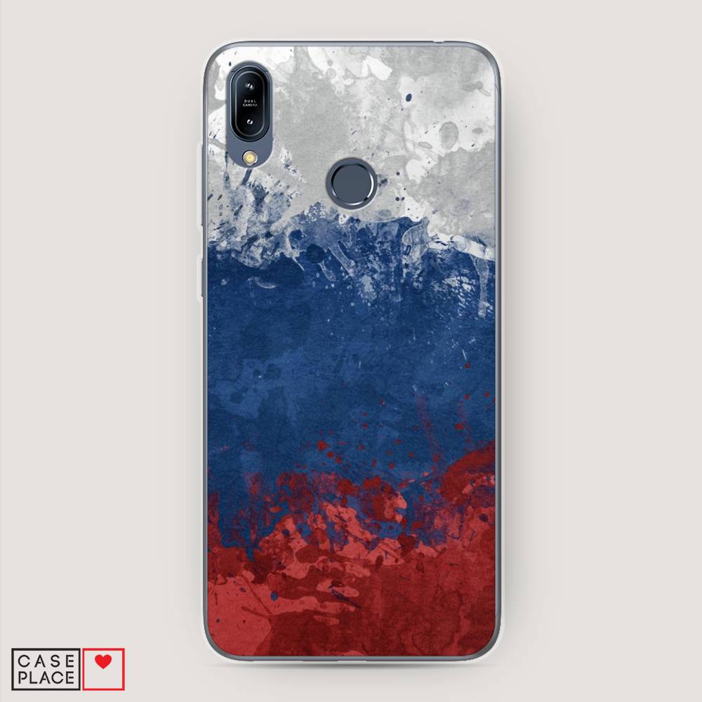 фото Чехол awog "флаг россии неровный" для asus zenfone max m2 zb633kl
