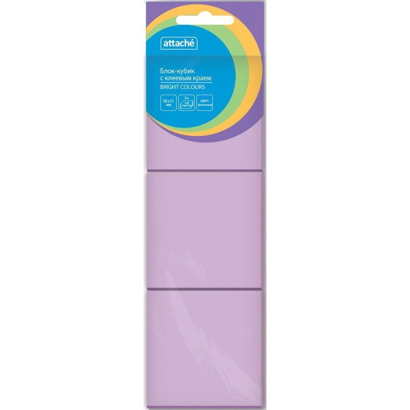 Стикеры Attache Bright colours 38х51 мм пастельные фиолетовые 3 блока по 100 л, 1495384, Фиолетовый
Стикеры Attache Bright colours 38х51 мм пастельные фиолетовые 3 блока по 100 л, 1495384, Фиолетовый