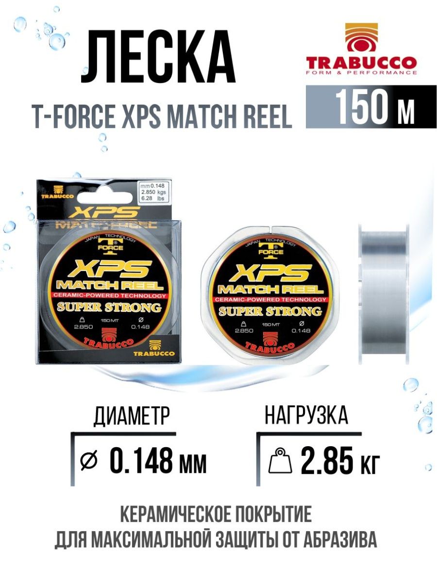 Монолеска Trabucco T-Force XPS Match Reel 150m Light Grey 0.148mm/2.85kg, T-Force XPS Match Reel
Монолеска Trabucco T-Force XPS Match Reel 150m Light Grey 0.148mm/2.85kg, T-Force XPS Match Reel