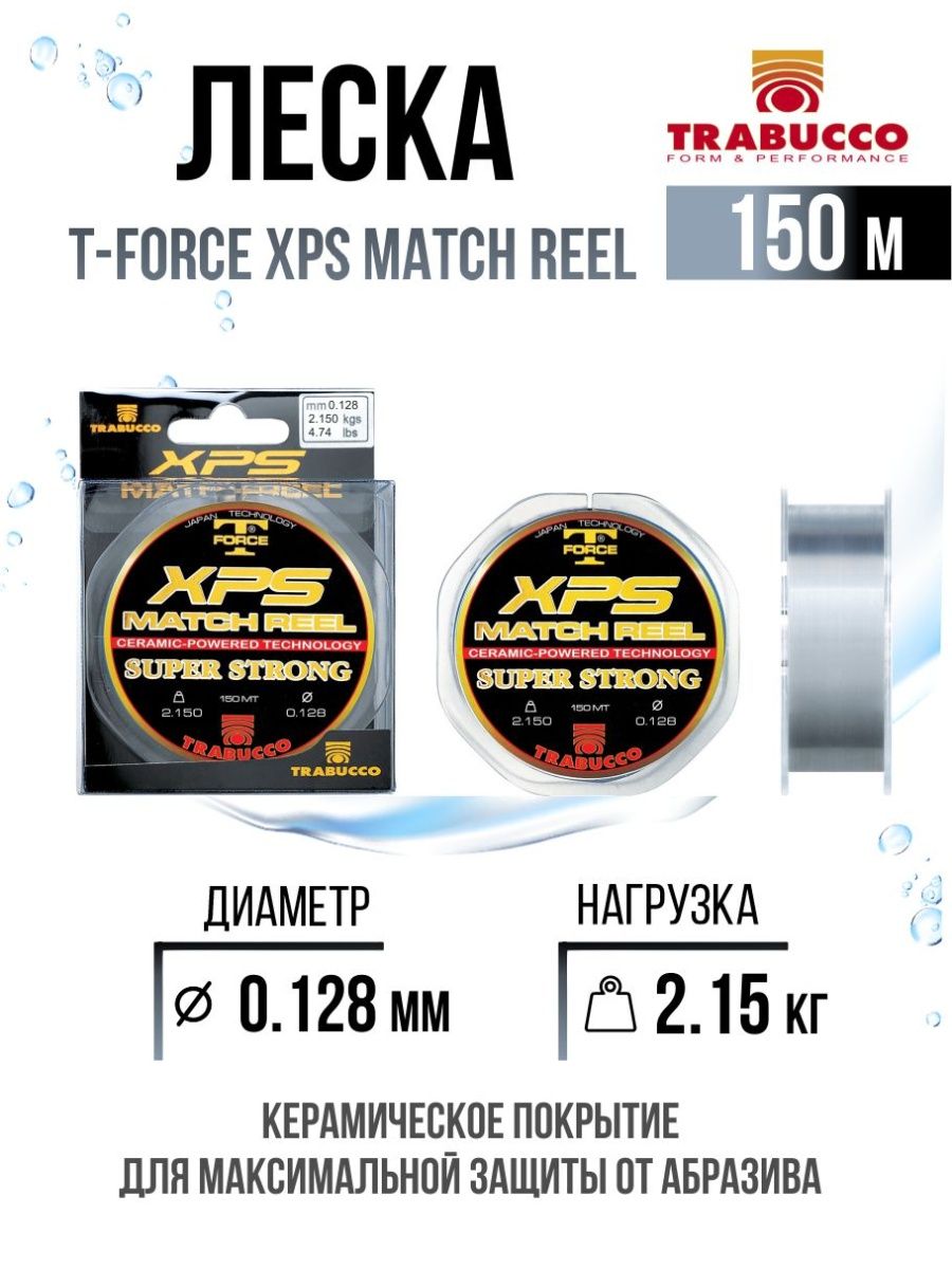 Монолеска Trabucco T-Force XPS Match Reel 150m Light Grey 0.128mm/2.15kg, T-Force XPS Match Reel
Монолеска Trabucco T-Force XPS Match Reel 150m Light Grey 0.128mm/2.15kg, T-Force XPS Match Reel