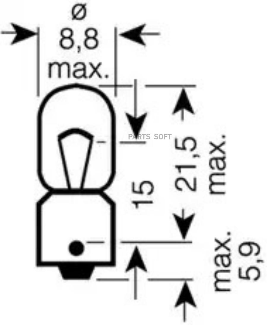 OSRAM 389302B Комплект ламп T4W 12V 3,5W BA9s ORIGINAL LINE качество оригинальной з/ч (ОЕМ
OSRAM 389302B Комплект ламп T4W 12V 3,5W BA9s ORIGINAL LINE качество оригинальной з/ч (ОЕМ