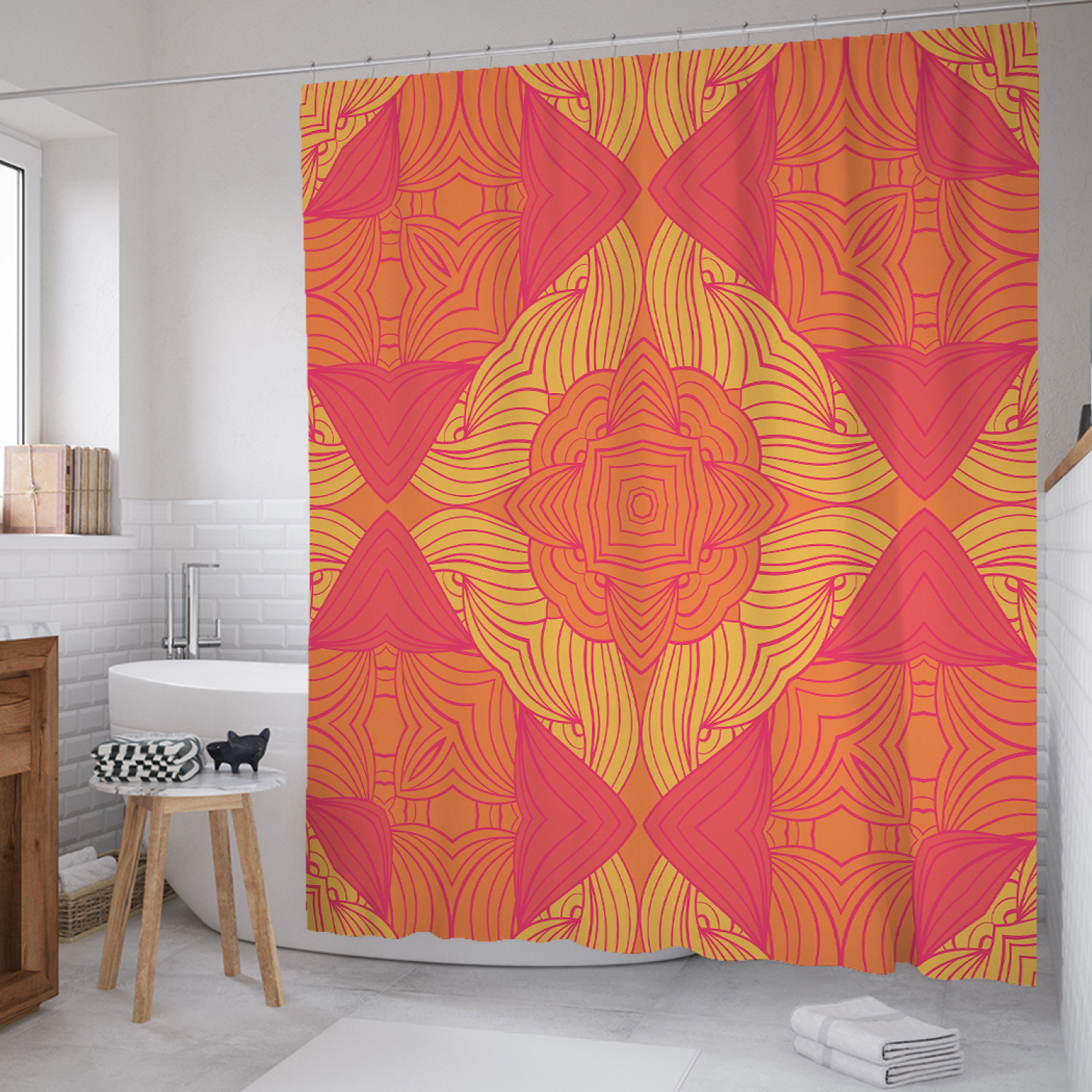 Штора для ванной JoyArty "Психоделический узор" из сатена, 180х200 см с крючками, Оранжевый, Психоделический узор
Штора для ванной JoyArty "Психоделический узор" из сатена, 180х200 см с крючками, Оранжевый, Психоделический узор