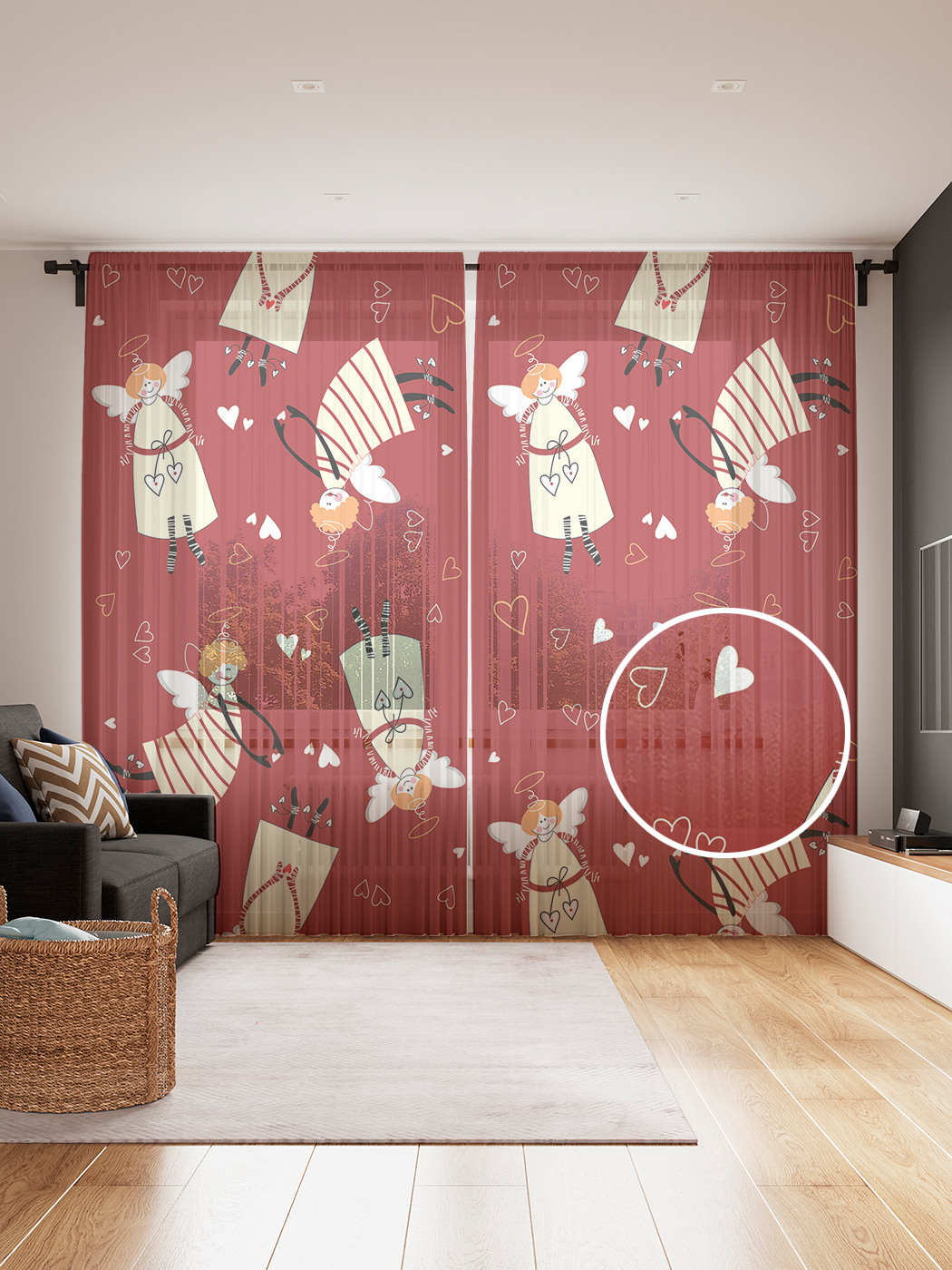 Фототюль JoyArty "Милые ангелочки", 145x265см (2 полотна со шторной лентой + 50 крючков), Милые ангелочки
Фототюль JoyArty "Милые ангелочки", 145x265см (2 полотна со шторной лентой + 50 крючков), Милые ангелочки