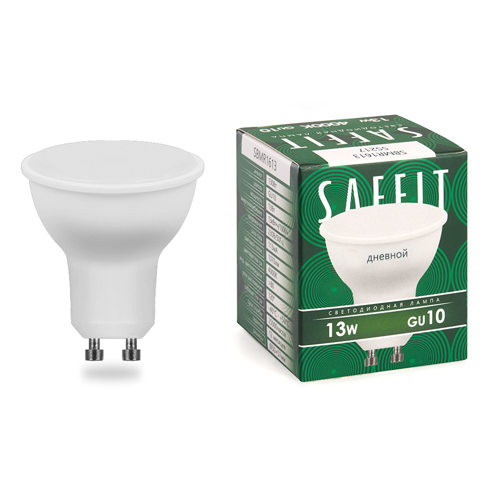 Лампочка светодиодная Saffit SBMR1613, 13Вт GU10 230V дневной, упаковка 10 шт., 55217, SBMR1613
Лампочка светодиодная Saffit SBMR1613, 13Вт GU10 230V дневной, упаковка 10 шт., 55217, SBMR1613