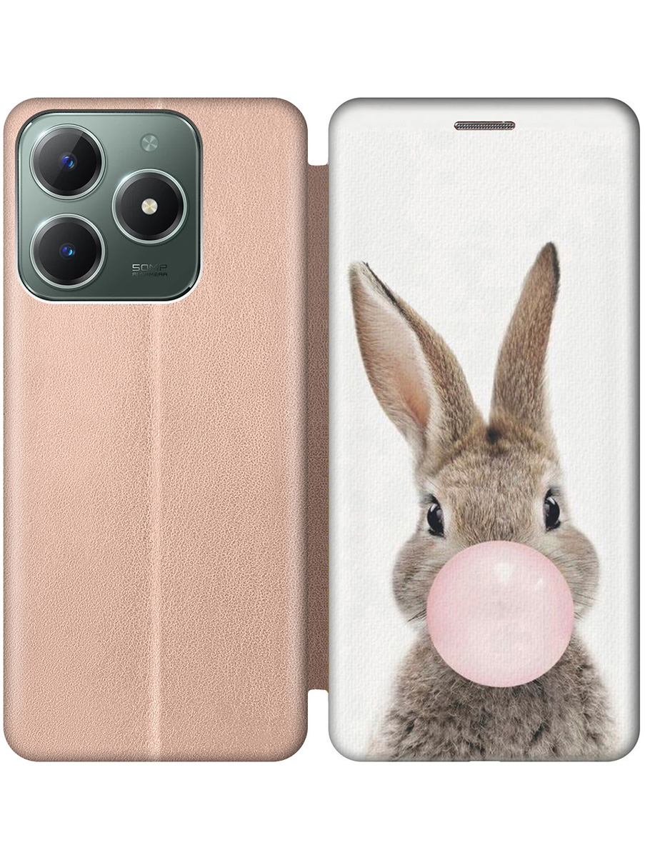 Чехол-книжка на Realme C61 / C63 с принтом "Заяц с жвачкой" золотой, Золотистый;белый;коричневый;розовый, 785979612
Чехол-книжка на Realme C61 / C63 с принтом "Заяц с жвачкой" золотой, Золотистый;белый;коричневый;розовый, 785979612