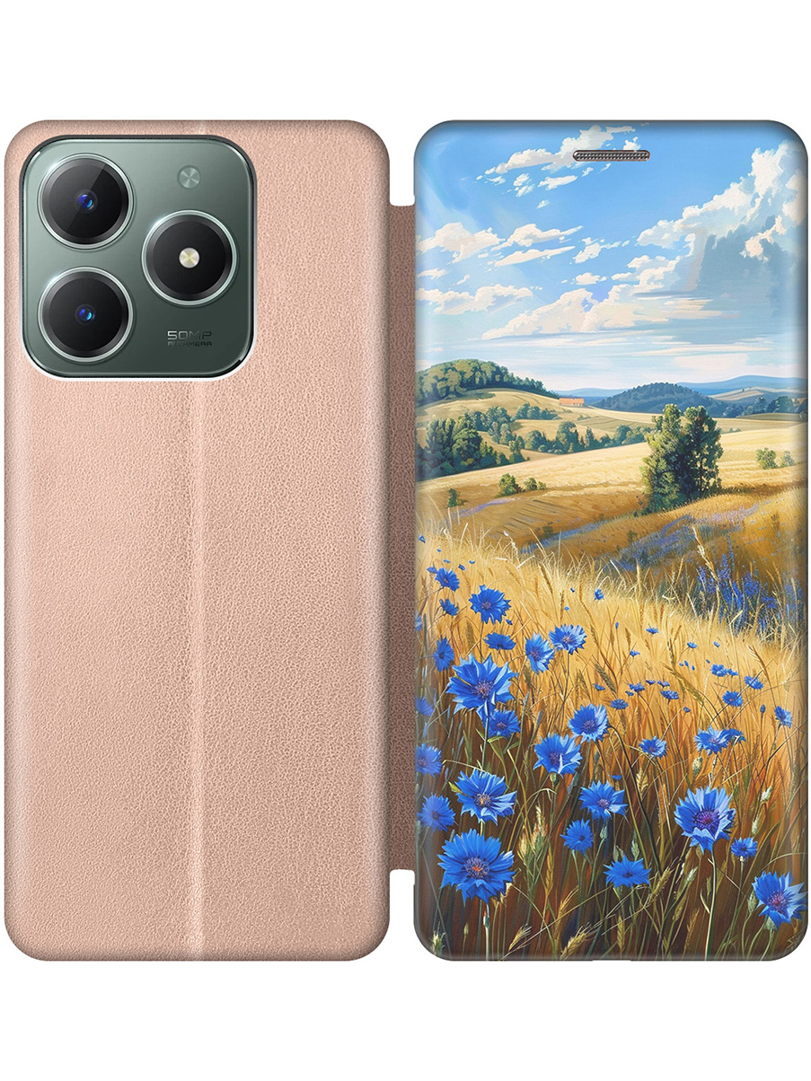 Чехол-книжка на Realme C61 / C63 с принтом "Поле васильков" золотой, Золотистый;голубой;бежевый, 785979621
Чехол-книжка на Realme C61 / C63 с принтом "Поле васильков" золотой, Золотистый;голубой;бежевый, 785979621