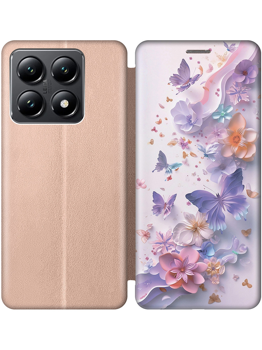 Чехол-книжка на Xiaomi 14T с принтом "Фиолетовые бабочки и бумажные цветы" золотой, Золотистый;розовый;фиолетовый, 785978422
Чехол-книжка на Xiaomi 14T с принтом "Фиолетовые бабочки и бумажные цветы" золотой, Золотистый;розовый;фиолетовый, 785978422